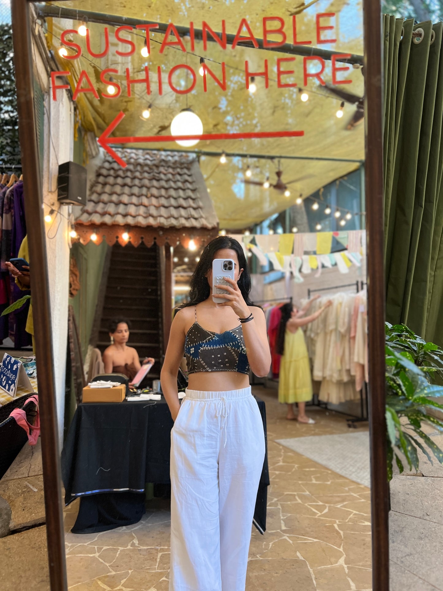 Upcycle Bandhani Back-Tie Bralette