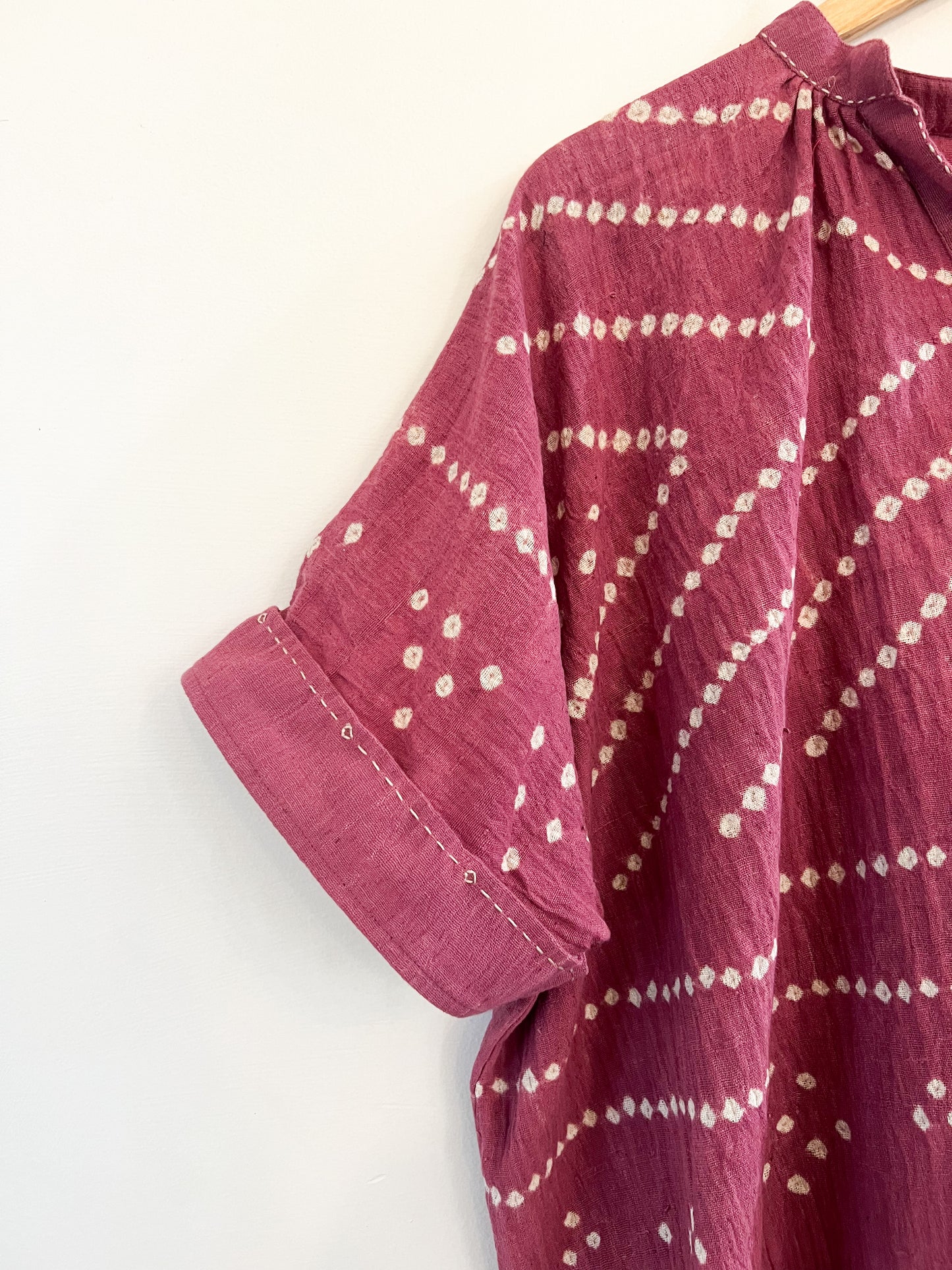 Onion Skin Pink Bandhani Kaftan Dress(Delivery 30th JULY 2025)