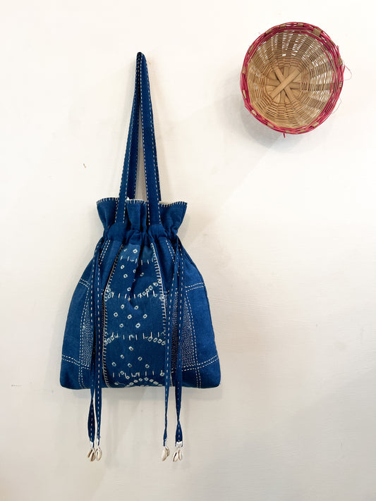 Upcycle Bandhani Kantha Tote