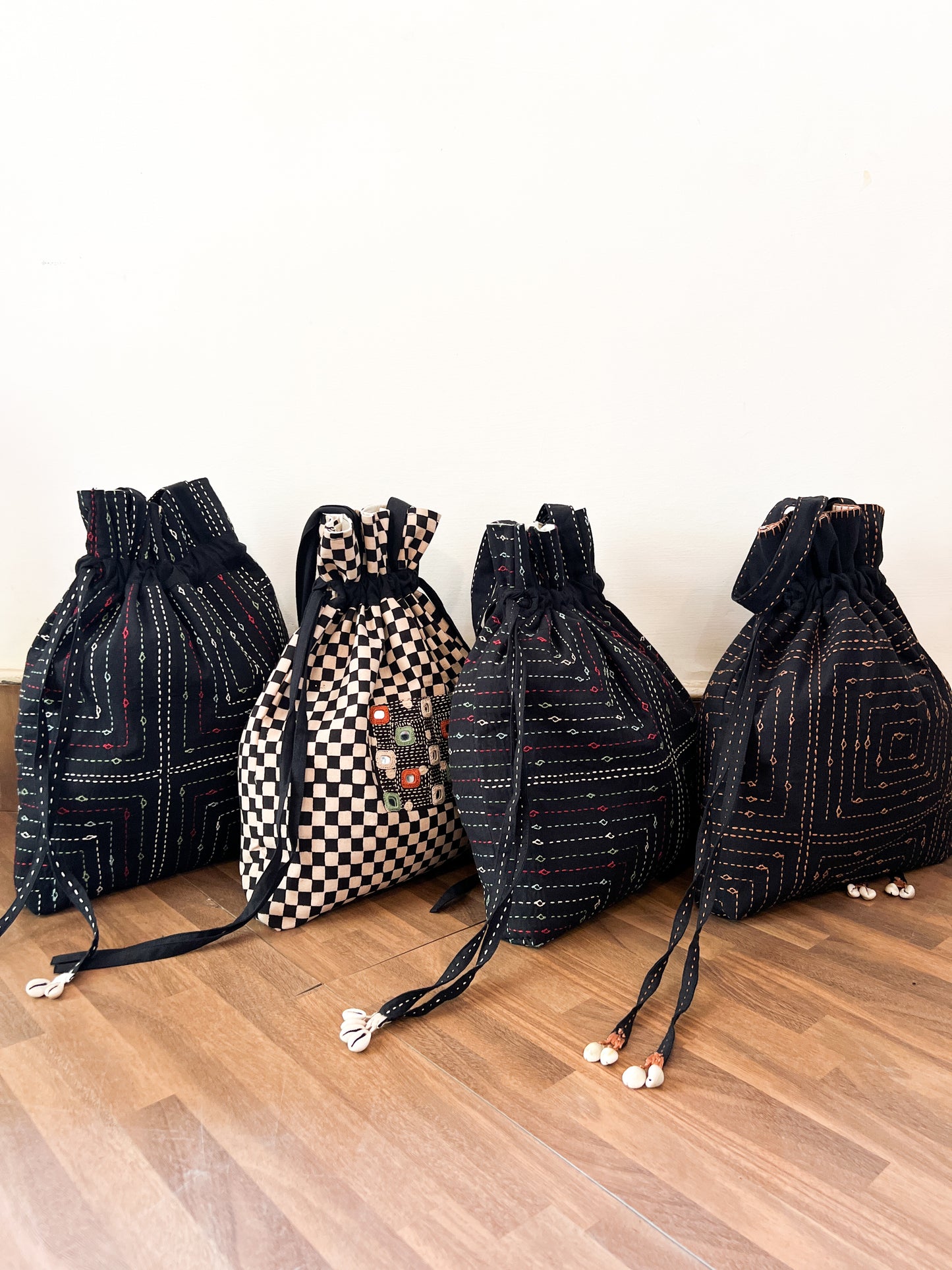 Upcycle Multicoloured Rabari Stitch Tote