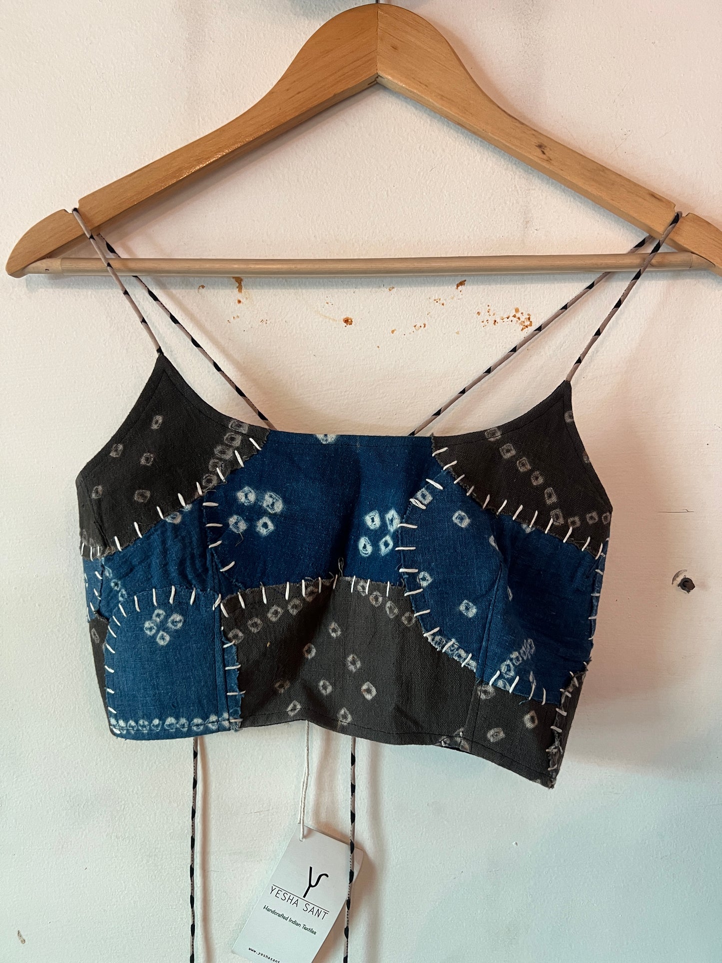 Upcycle Bandhani Back-Tie Bralette