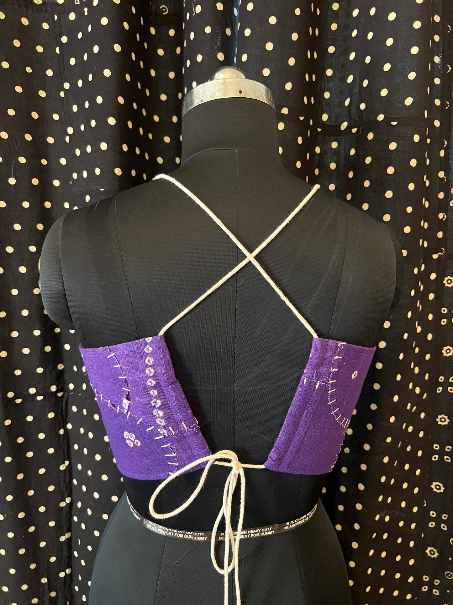 Upcycle Bandhani Back-Tie Bralette