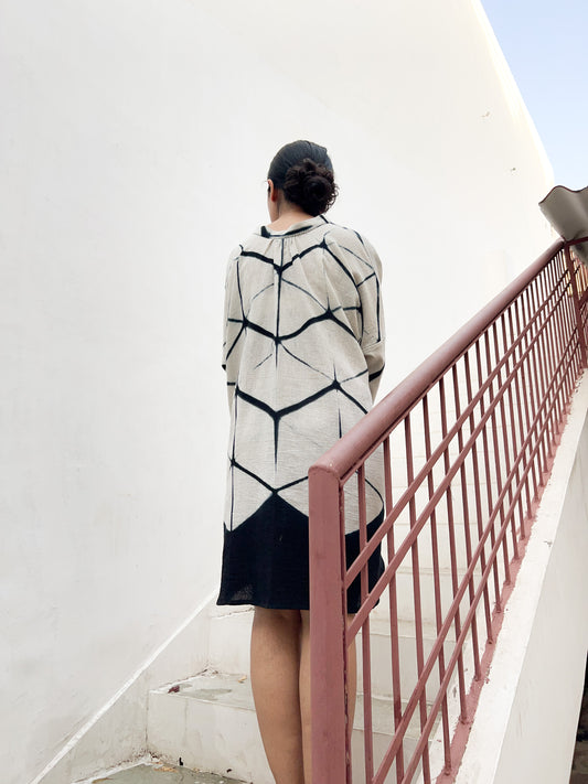 Off-White Mirror Tattoo Clamp Dye Dress