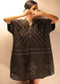 Bandhani Charcoal Kaftan Dress