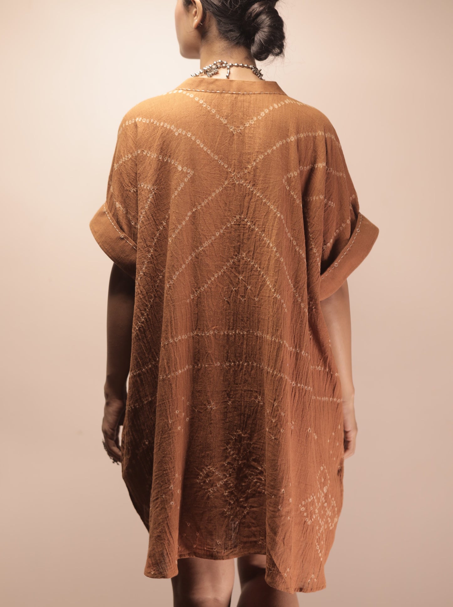 bandhani kaftan dress