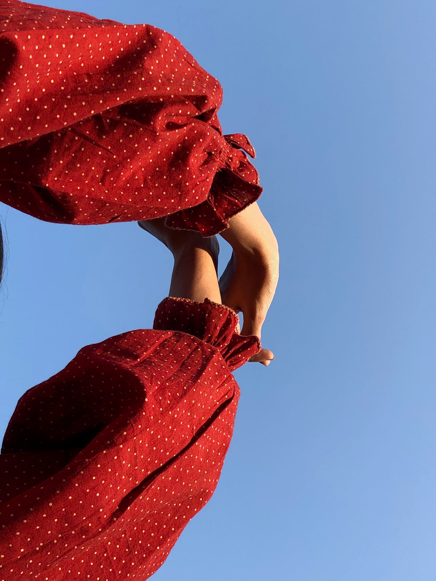 rabari dots square neck dress
