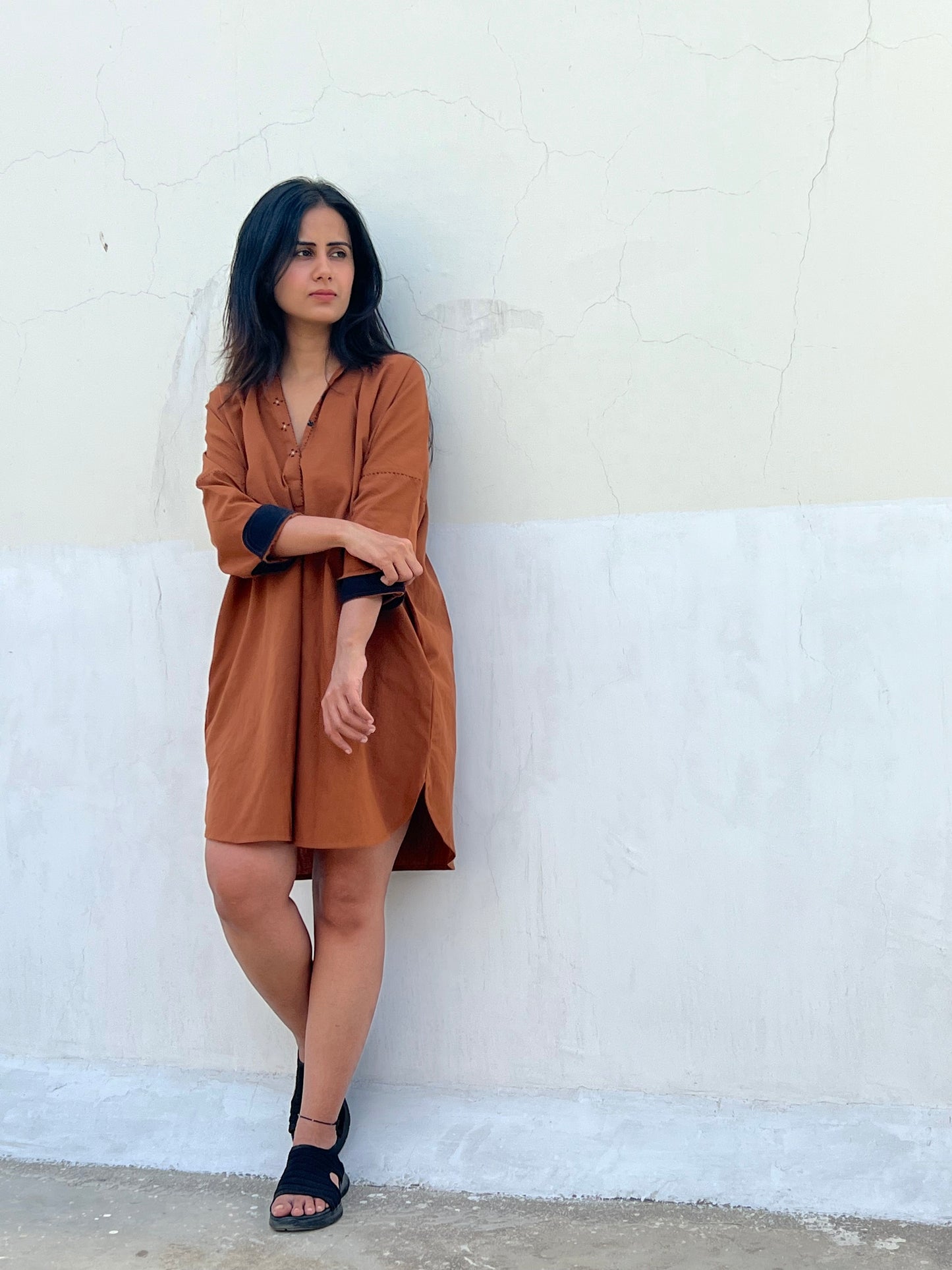 Rust Kaftan Tunic