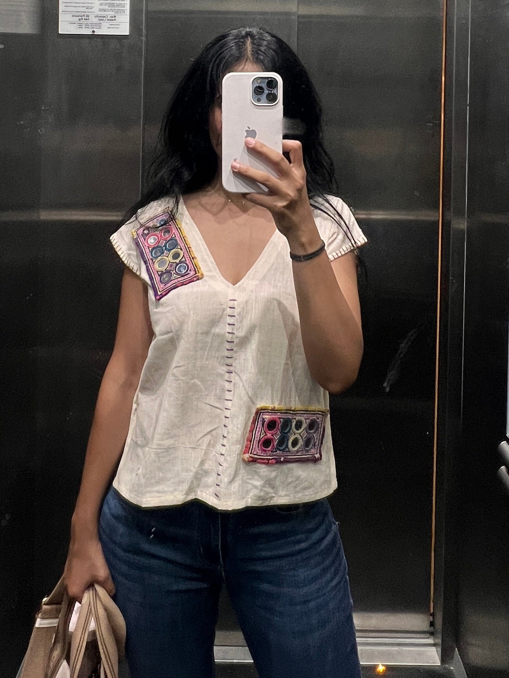 Organic Rabari Mirror Boxy Top