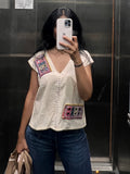 Organic Rabari Mirror Boxy Top