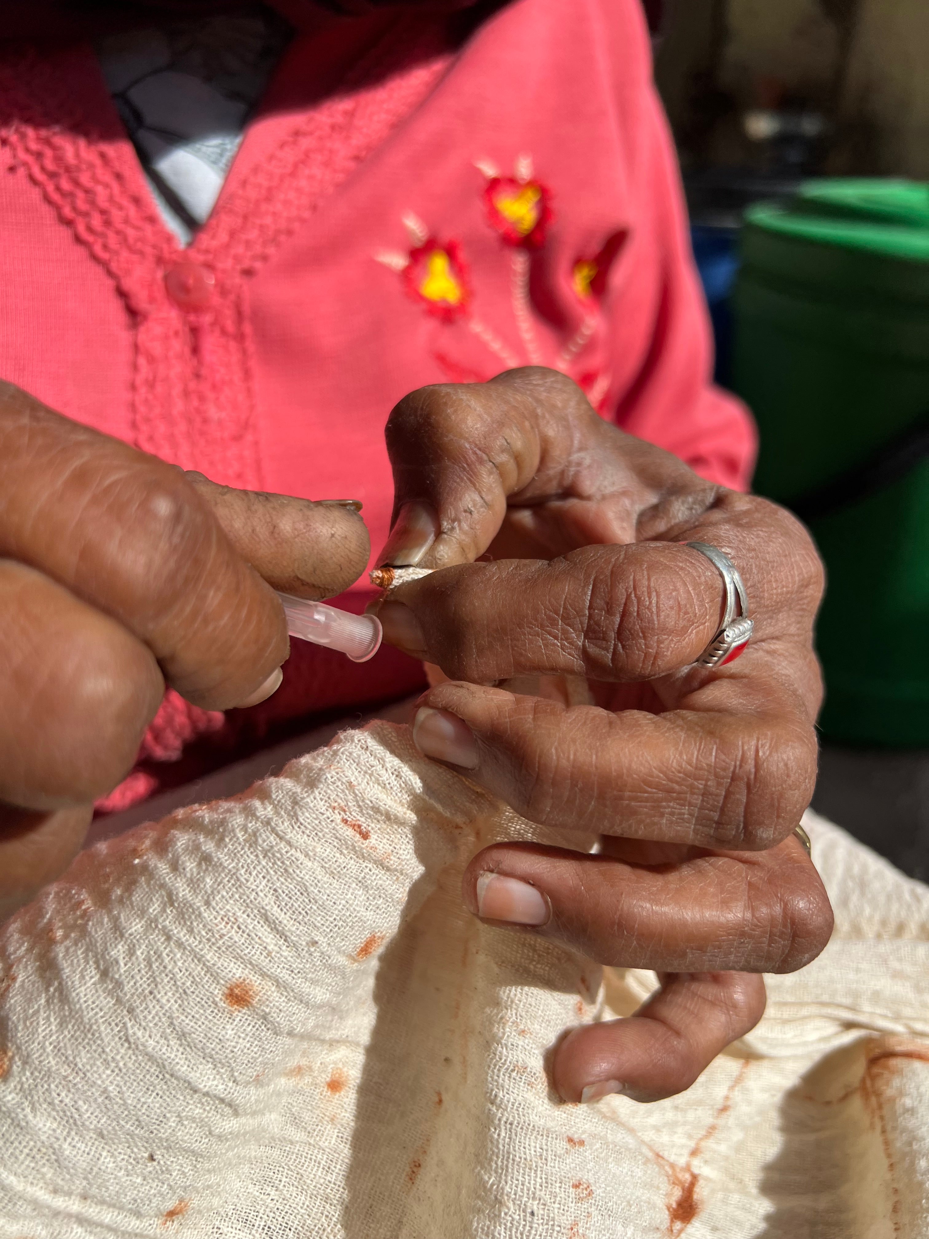 Bandhani Darkest Brown/Black Kaftan Dress