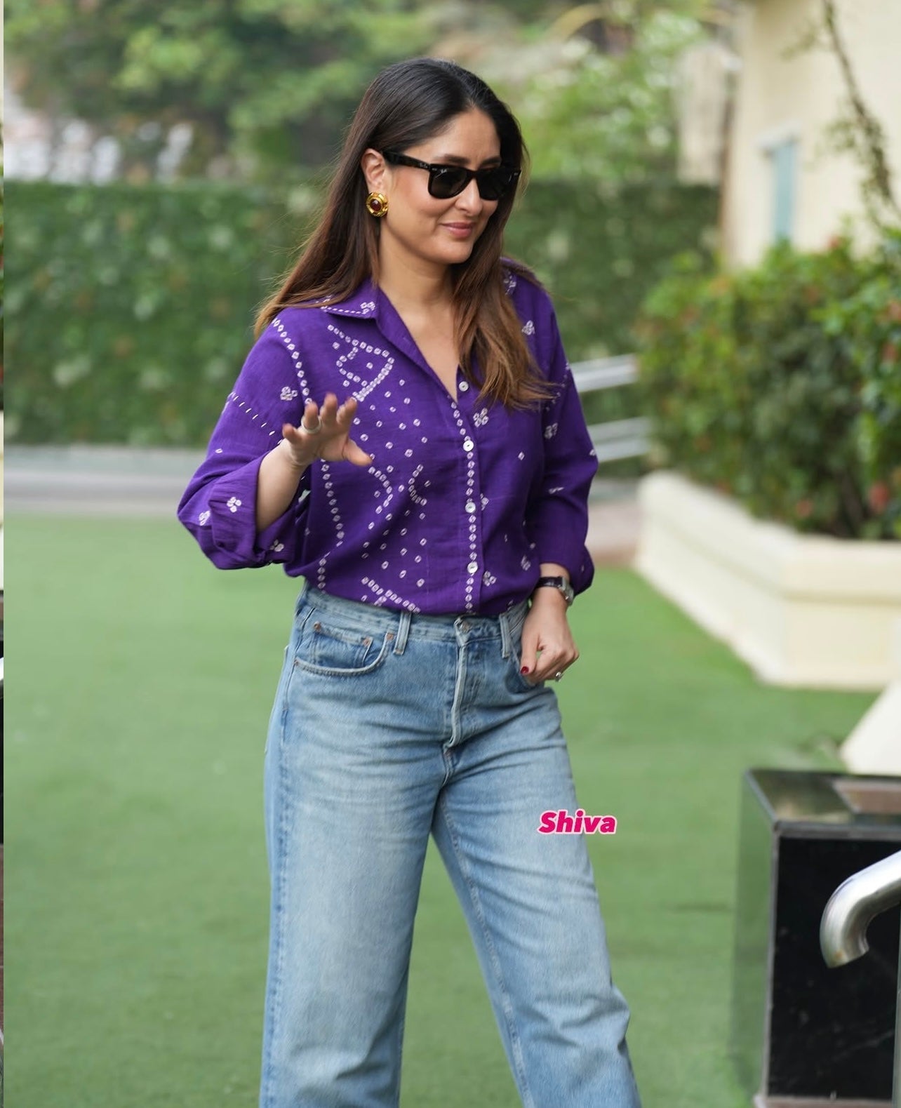 *PRE-ORDER* Bandhani Rabari Purple Drop Shoulder Boxy Fit Shirt