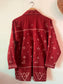Bandhani Rabari Red Drop Shoulder Boxy Fit Shirt