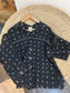 Bandhani Wool Black Boxy Shirt