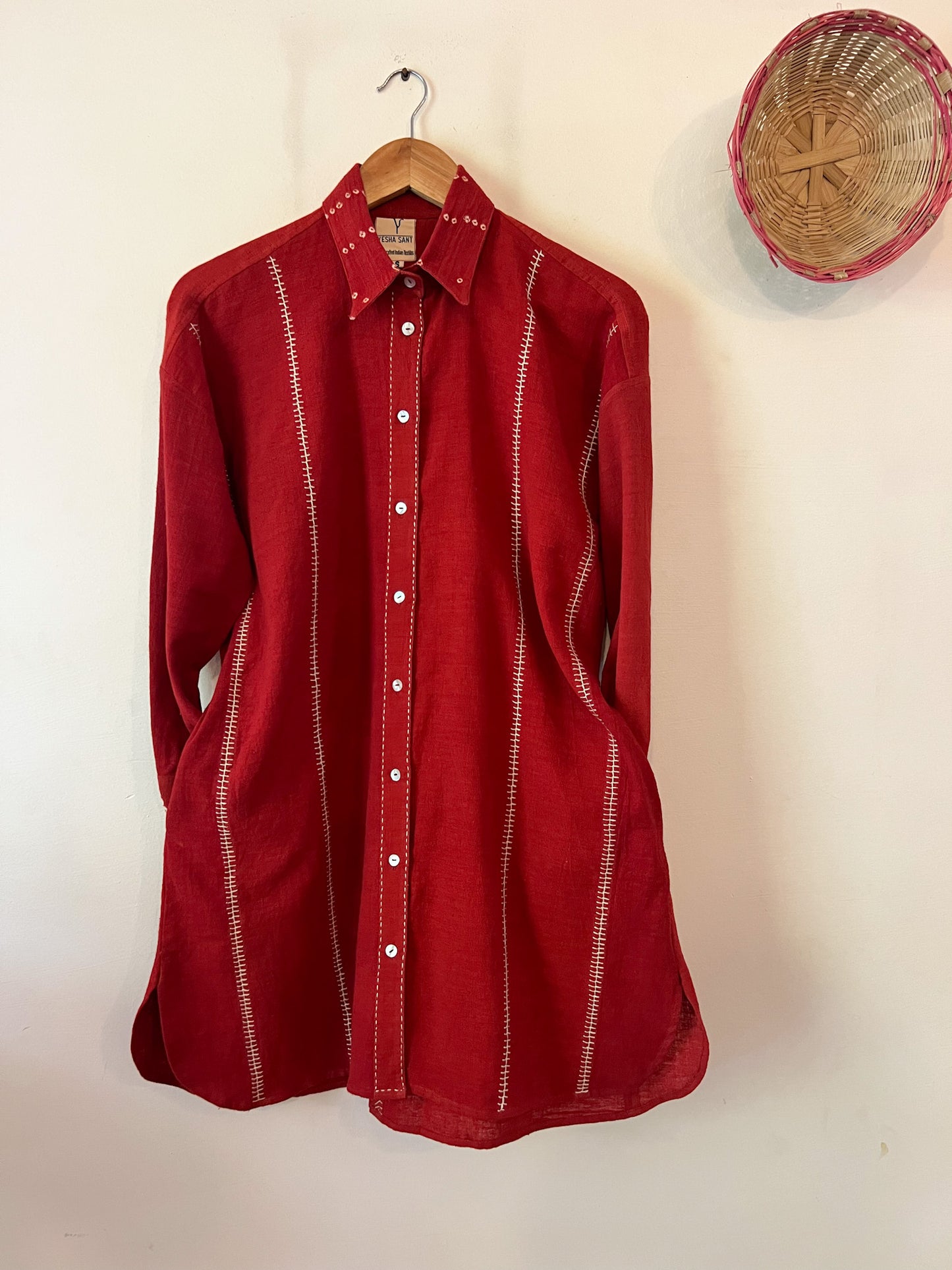 Upcyle Bandhani Shirt Dress (Anti-fit)