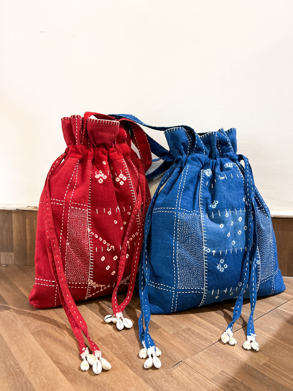 Upcycle Bandhani Kantha Tote