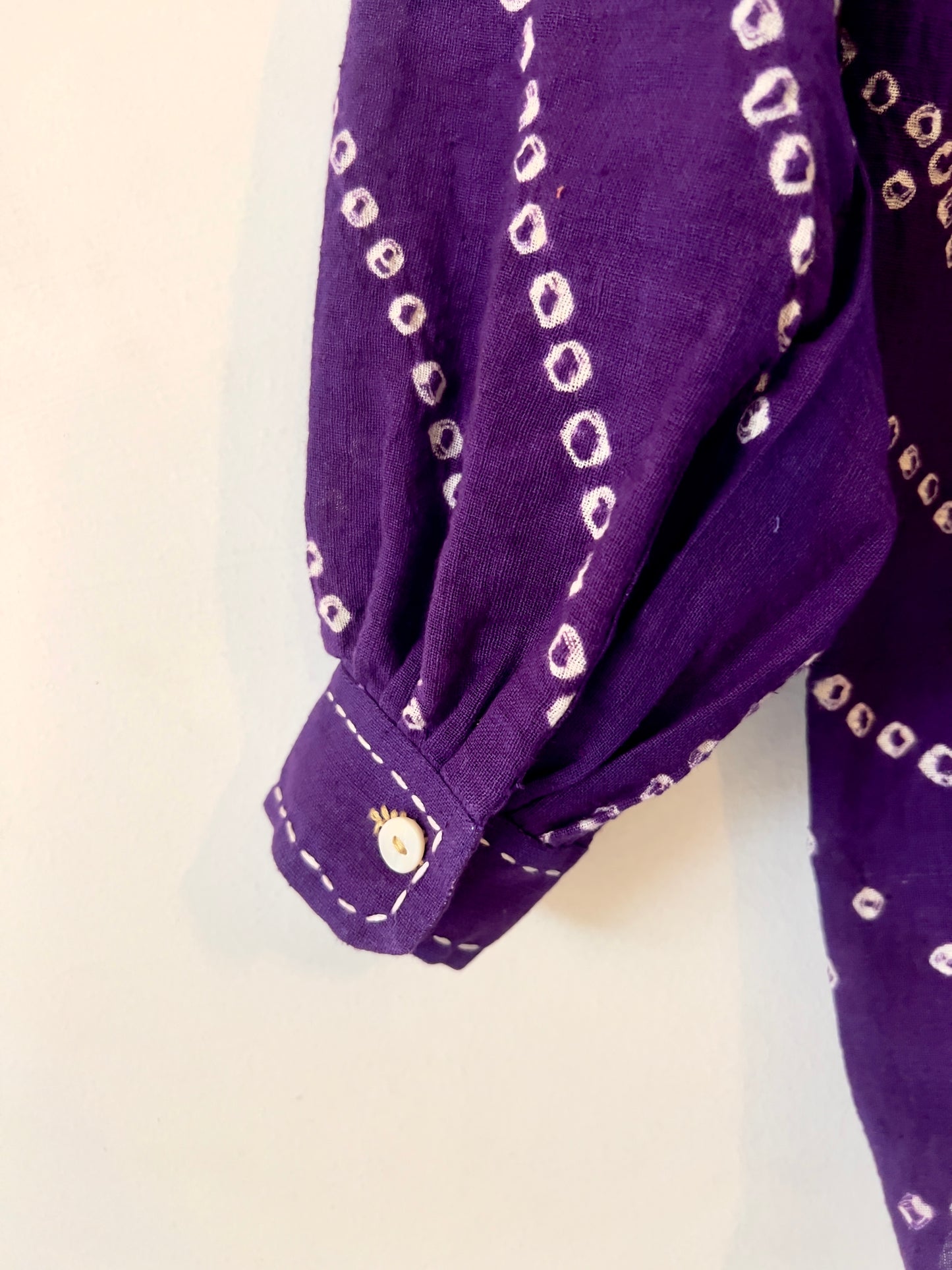 Pre-order Bandhani Tattoo Purple Boxy Top(Delivery 30th January 2026)