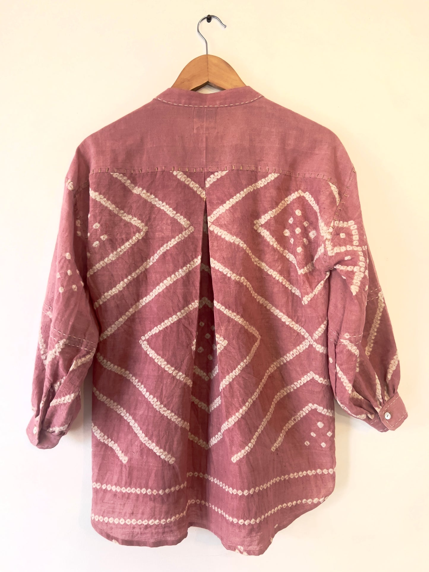 Pre-order Bandhani Tattoo Pink Boxy Top(Delivery 30th January 2026)