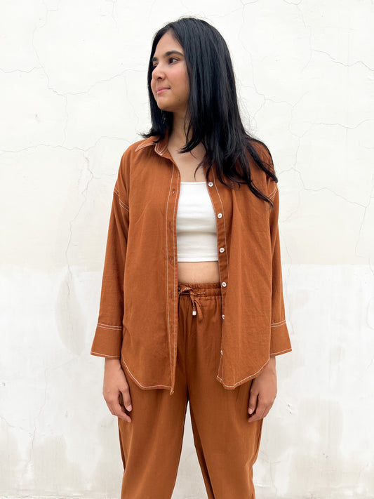 Basic Rust Boxy Shirt