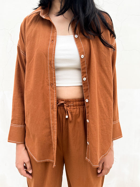 Basic Rust Boxy Shirt