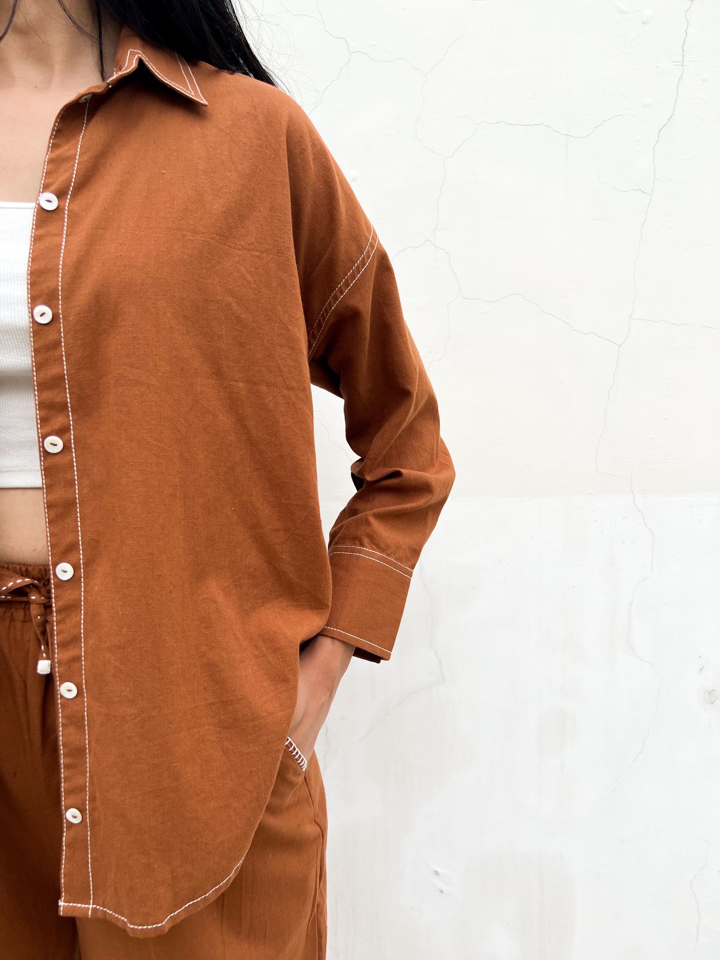 Basic Rust Boxy Shirt