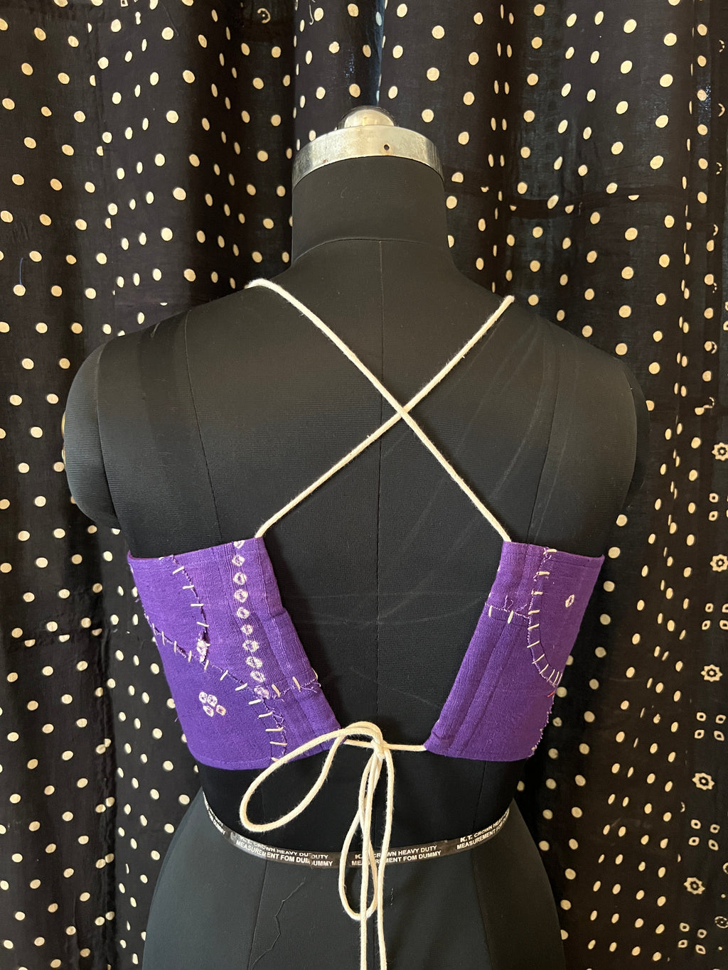 Upcycle Bandhani Back-Tie Bralette