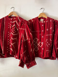 Pre-order Upcycle Bandhani Crop Boxy Shirt