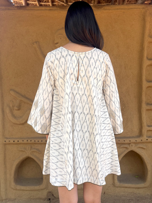 Ikat Weave Swing Dress