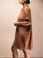 बंधनी रस्ट कफ्तान ड्रेस