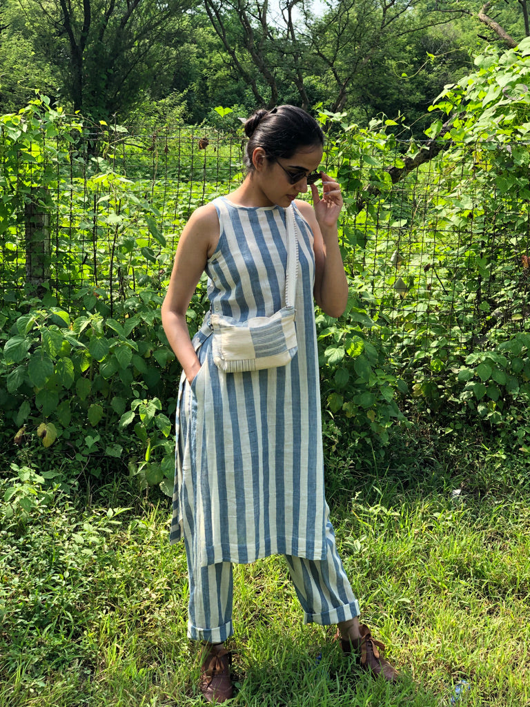 Not So Basic Indigo Stripe Pants