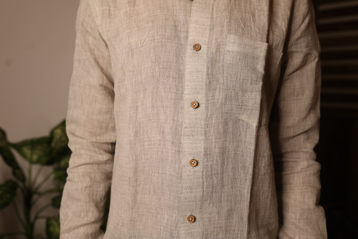 Grayscale Linen Shirt - YESHA SANT