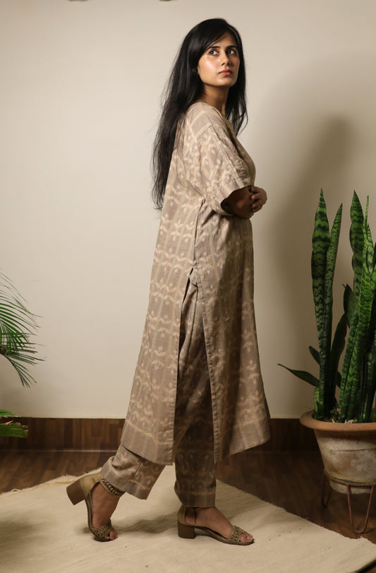 Ikat Raw Kurta - YESHA SANT