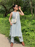 Not So Basic Indigo Stripe Pants
