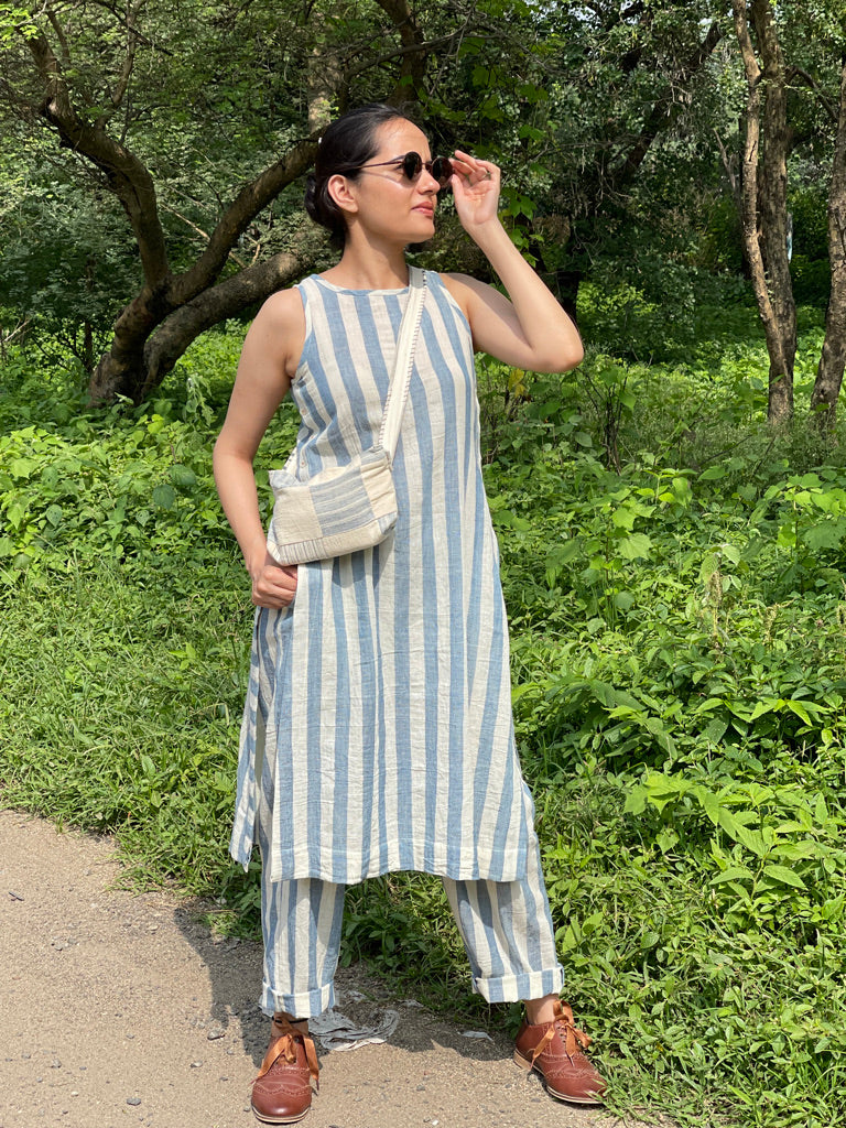 Not So Basic Indigo Stripe Pants