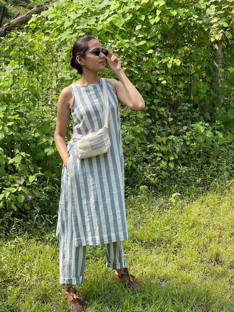 Not So Basic Indigo Stripe Pants