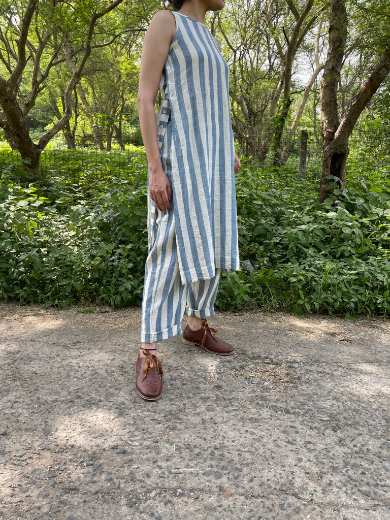 Not So Basic Indigo Stripe Pants