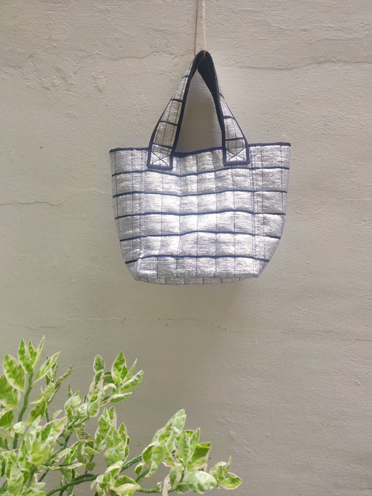 Plastic Waste Silver Tote