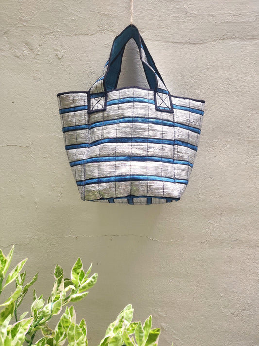 Plastic Waste Silver Tote