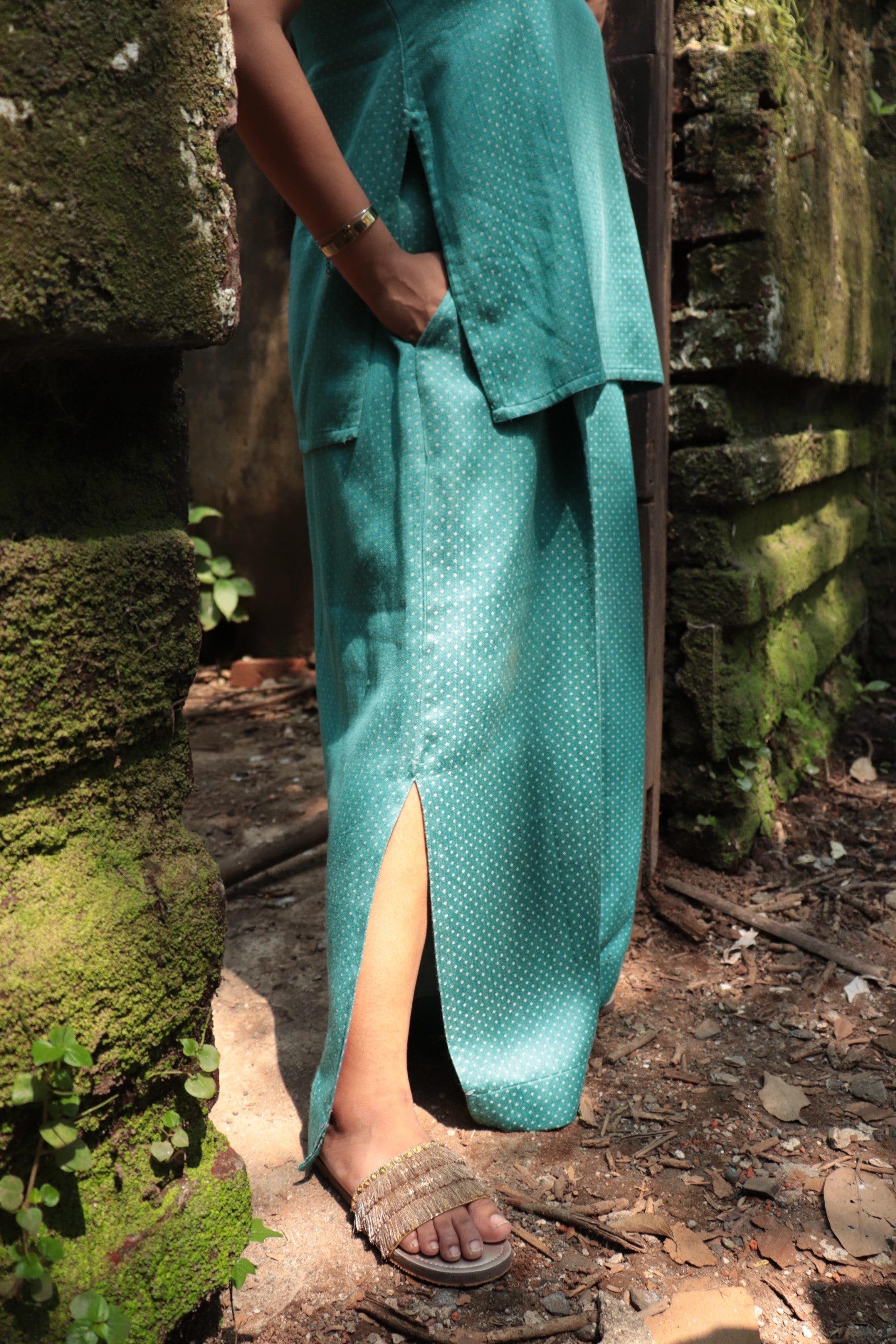 Mashru Dots Pants - YESHA SANT