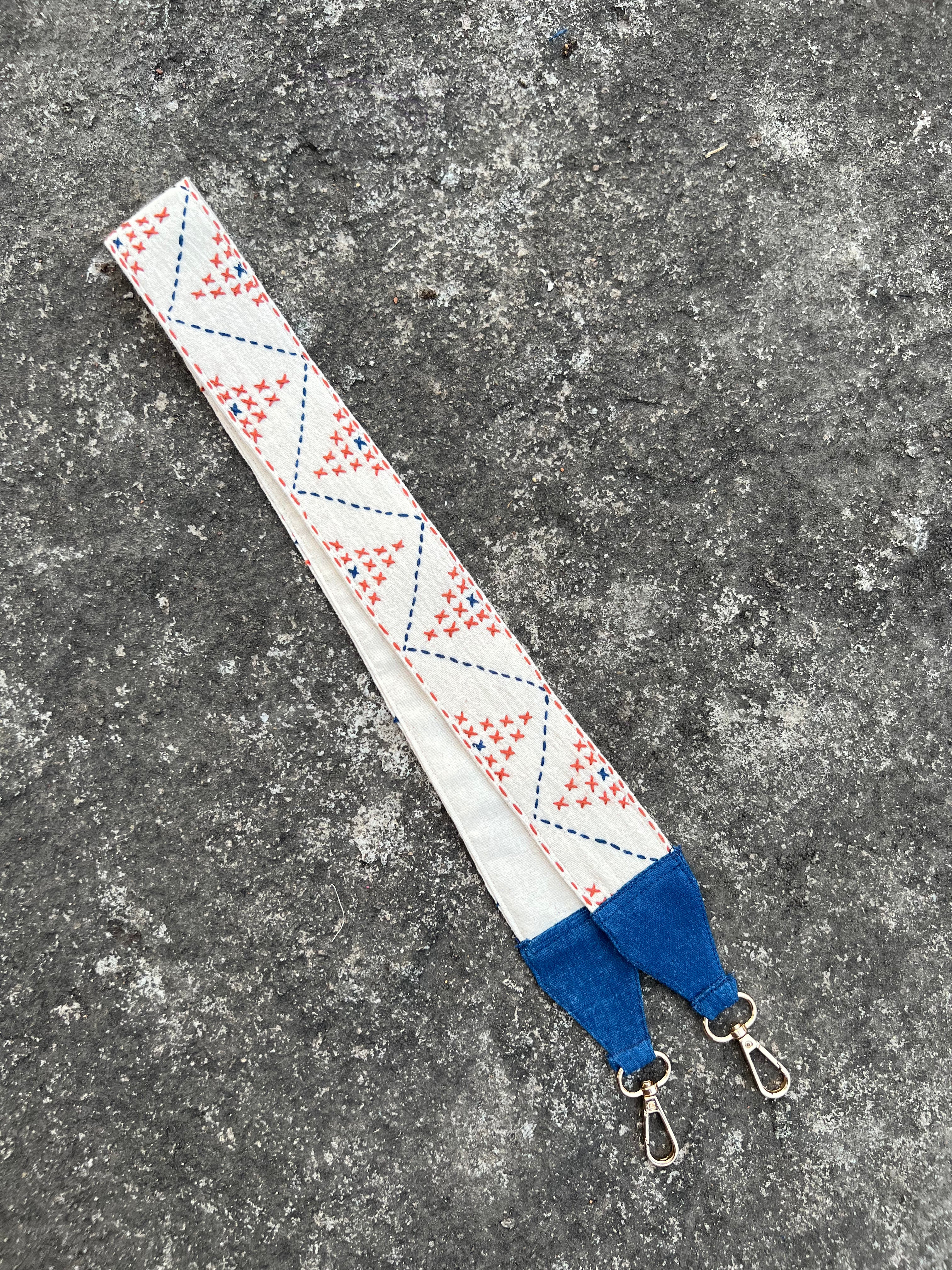 रबारी क्रॉस-सिलाई बैग का पट्टा बेल्ट