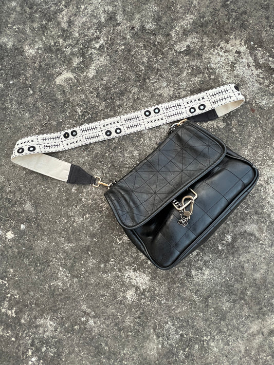rabari black mirror bag strap belt