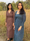 Umber Ajrakh Earth Dress