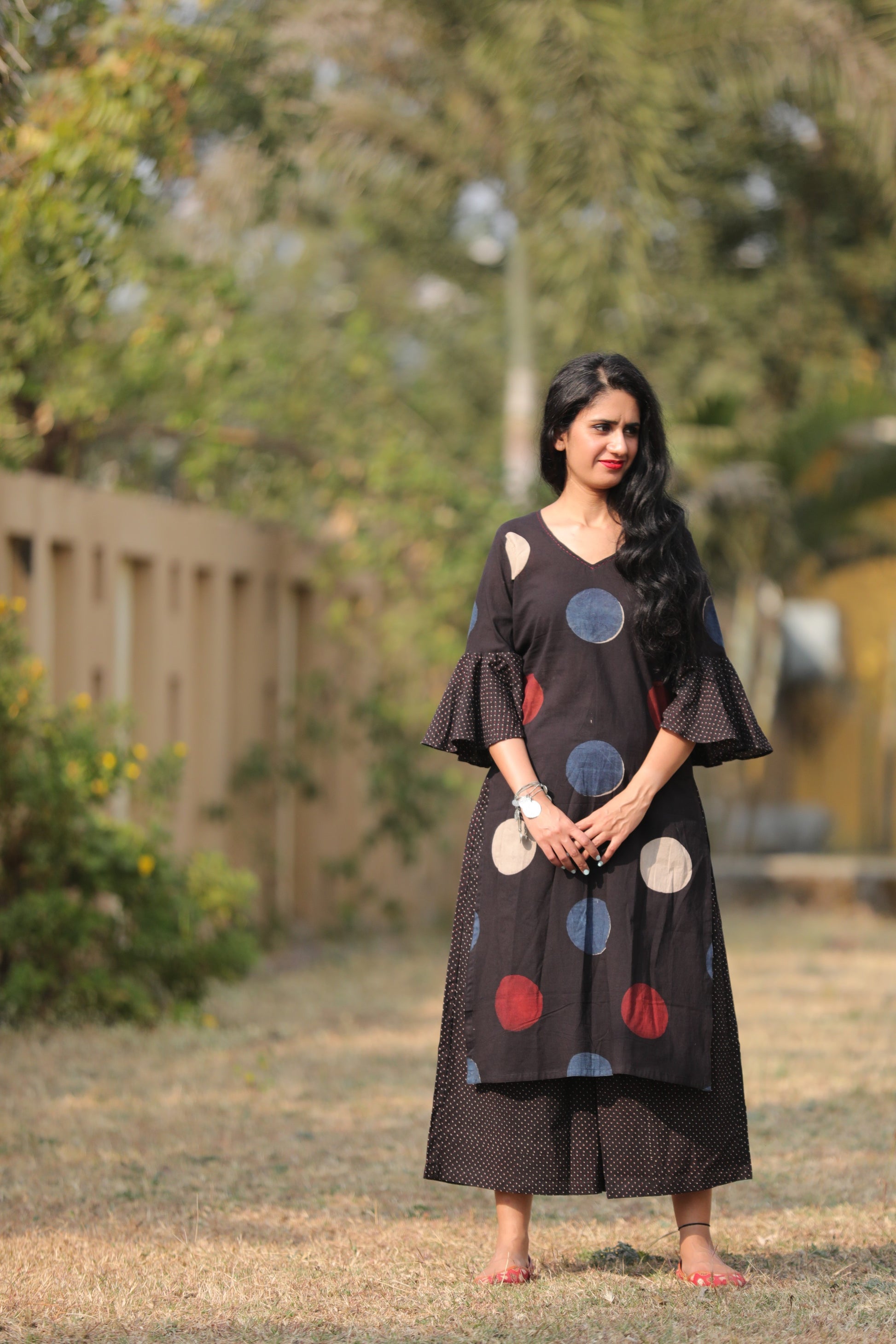 Droplet Bell sleeves Kurta - YESHA SANT