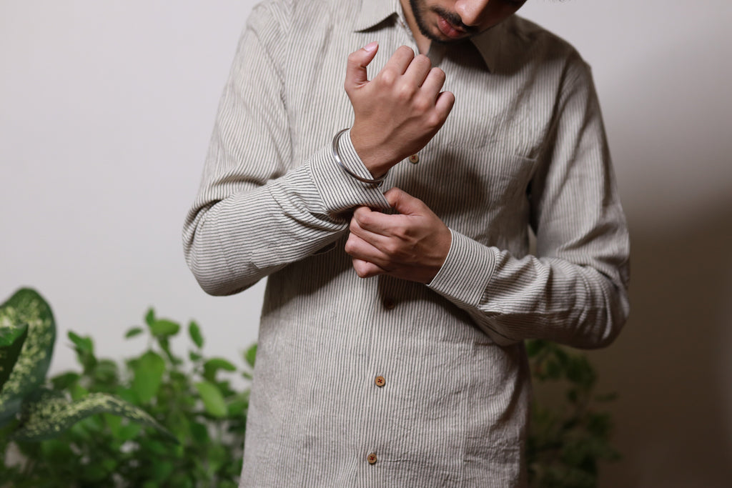 Cord Stripe Shirt - YESHA SANT