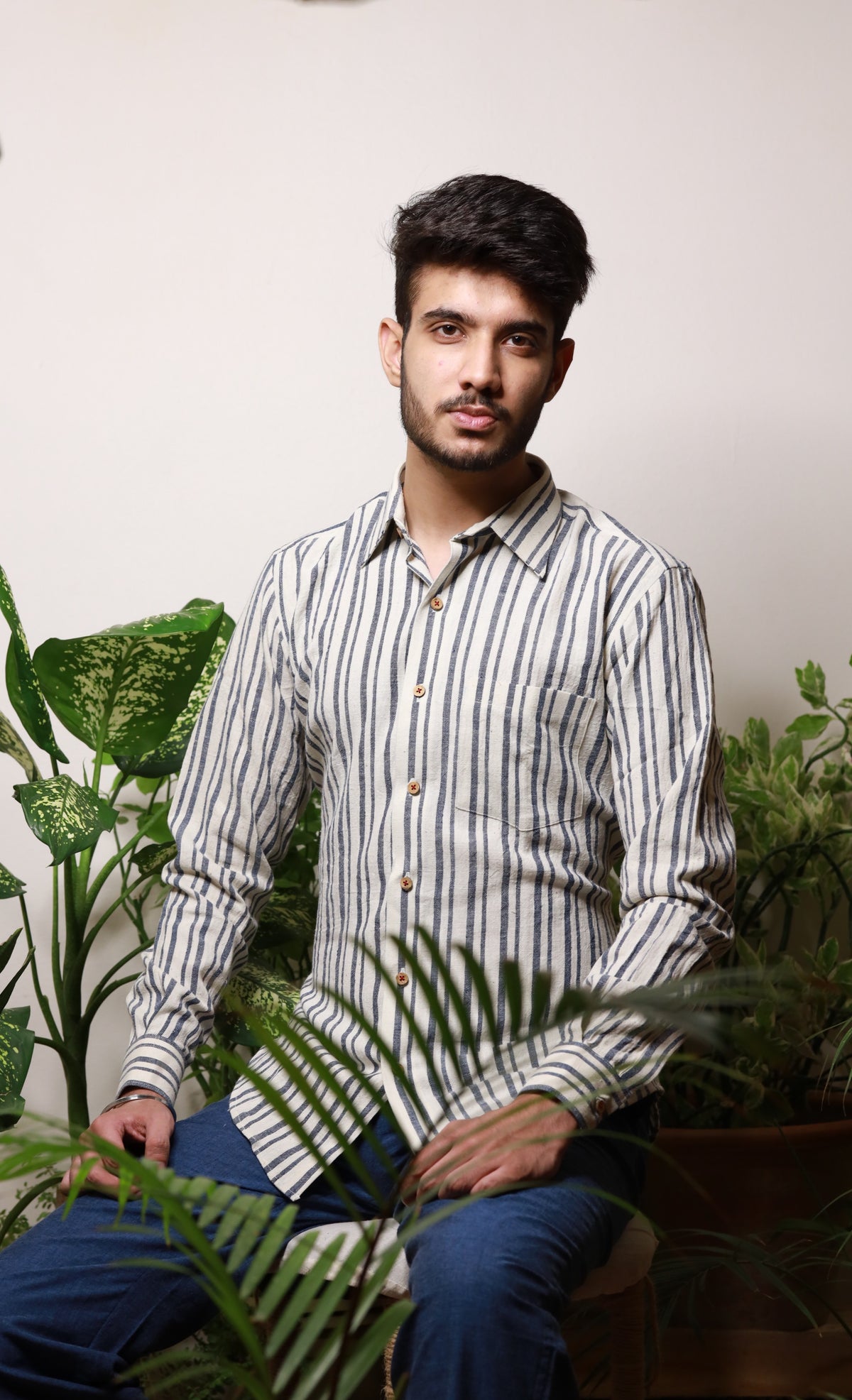 Indigo Cord Shirt - YESHA SANT