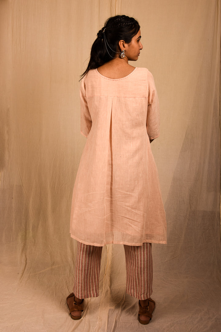 Linen Box Pleat Kurta - YESHA SANT