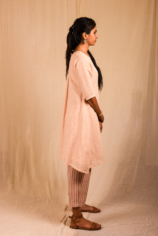 Linen Box Pleat Kurta - YESHA SANT