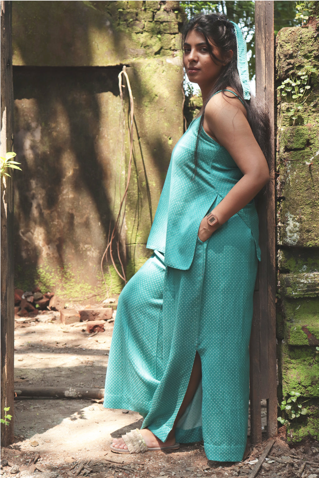 Mashru Dots Pants - YESHA SANT