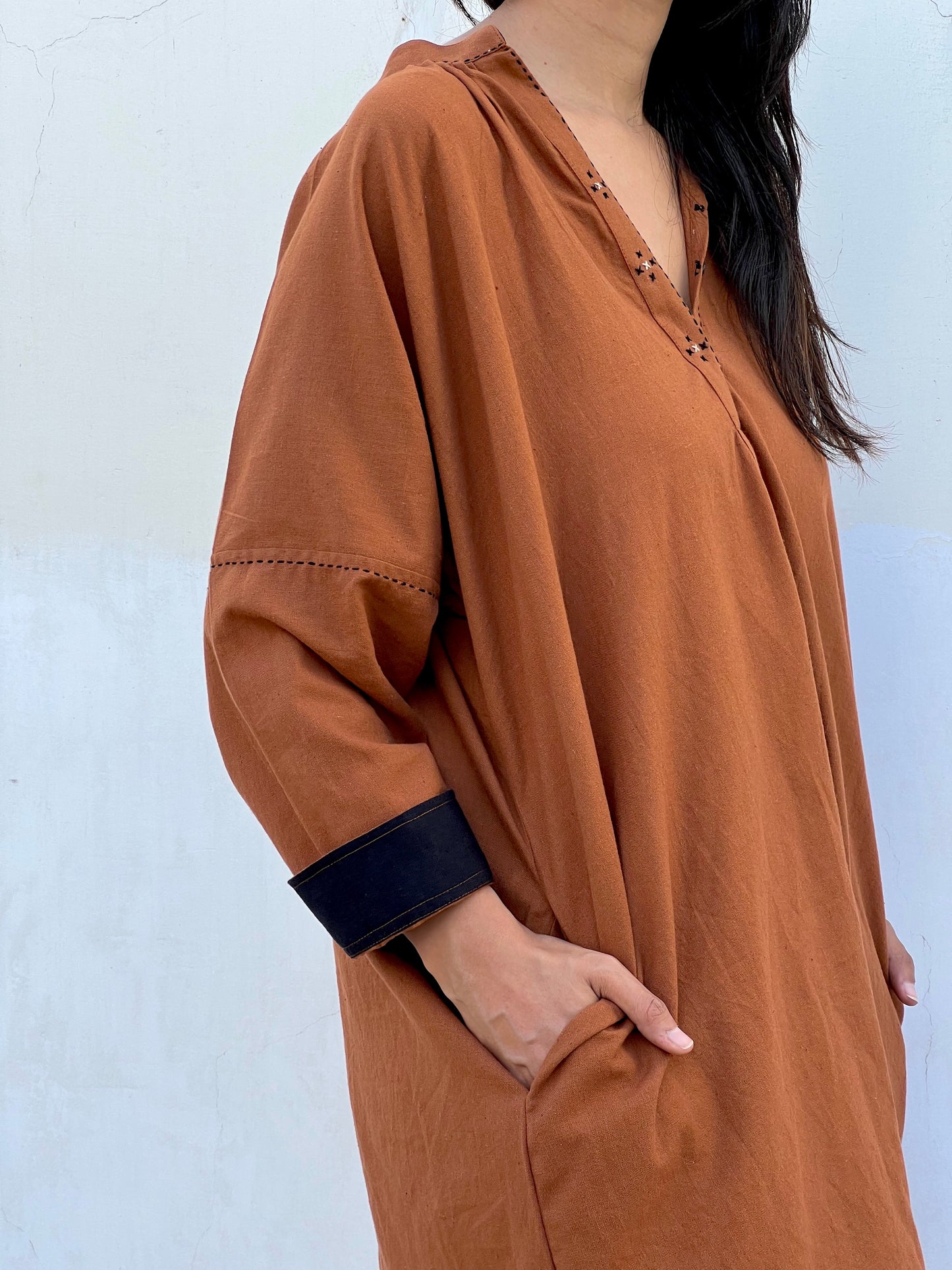 Rust Kaftan Tunic