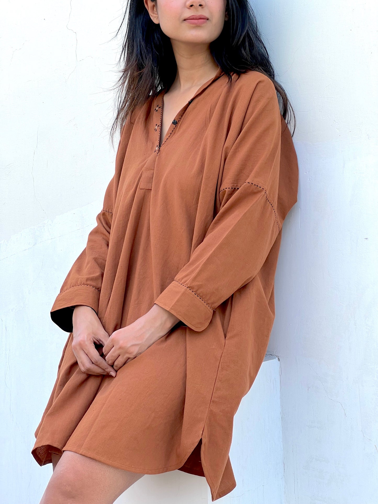 Rust Kaftan Tunic