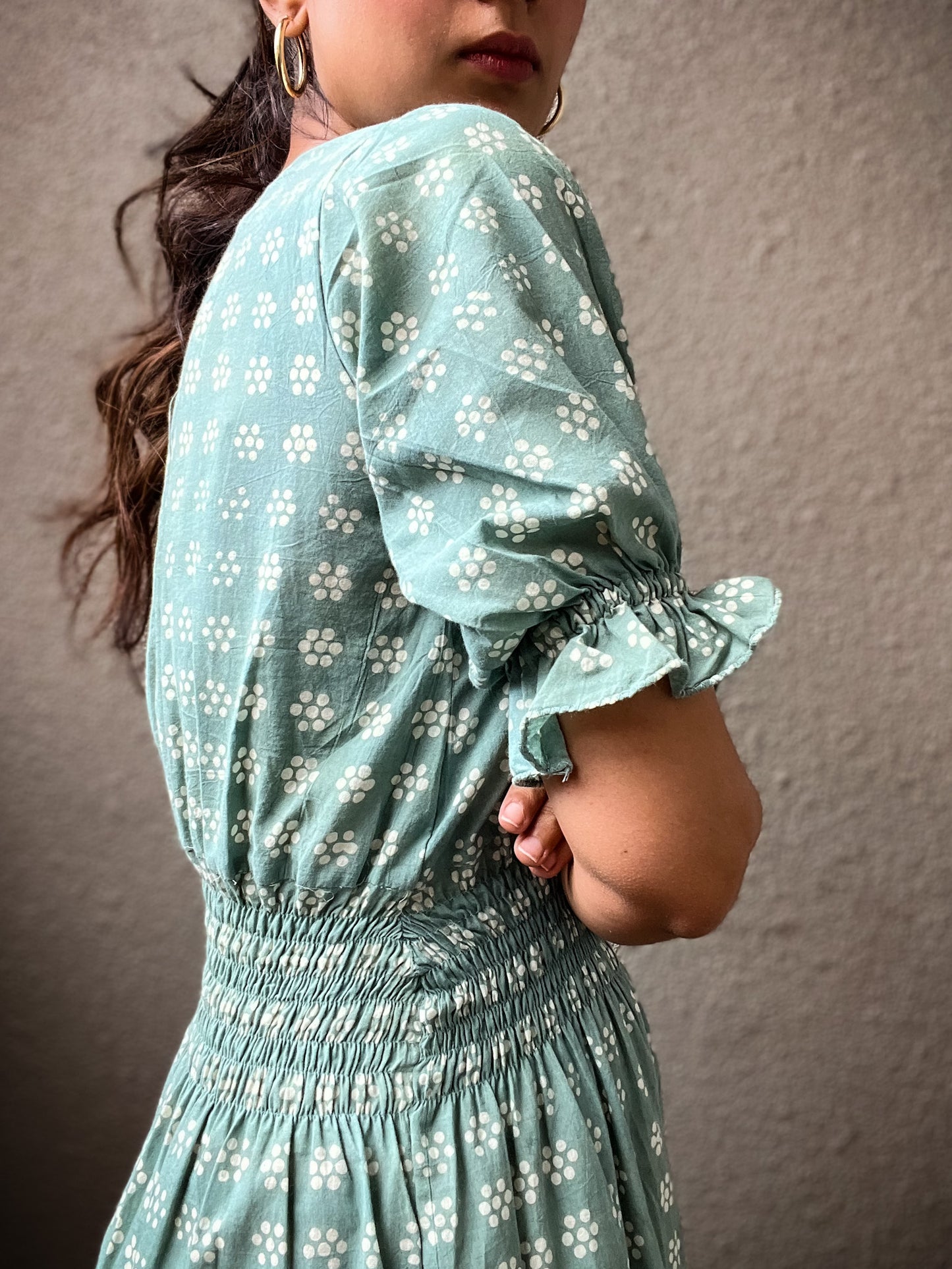 Periwinkle Batik Fit & Flare Dress